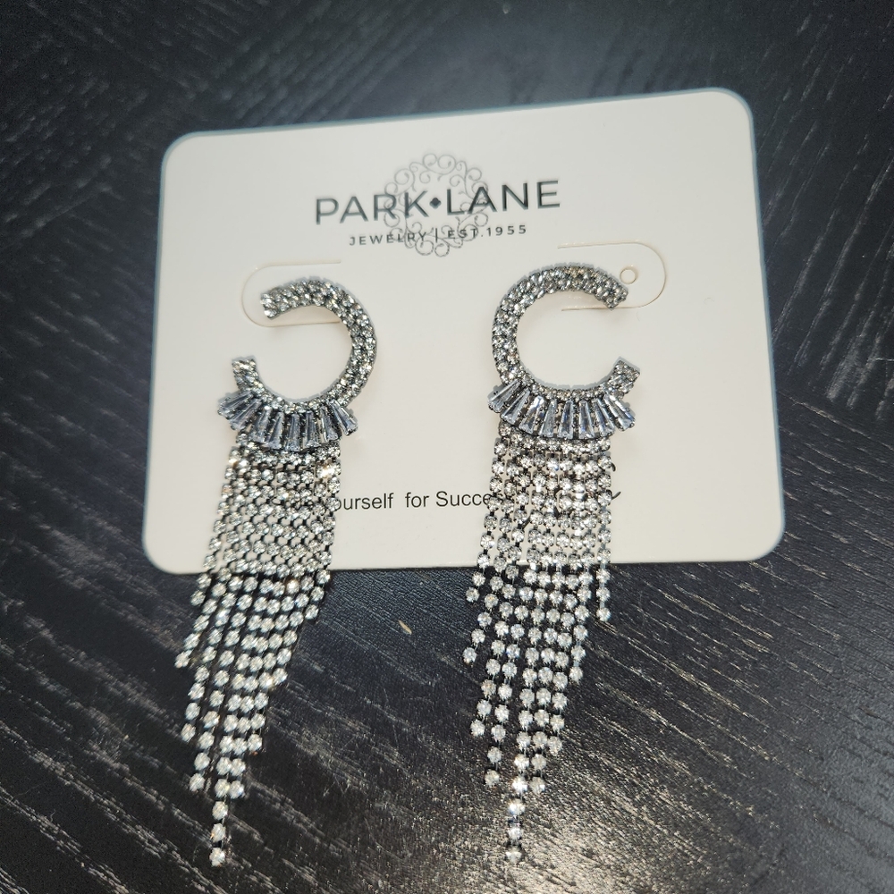 Park Lane "Interstelar" Hematite Crystal Earrings